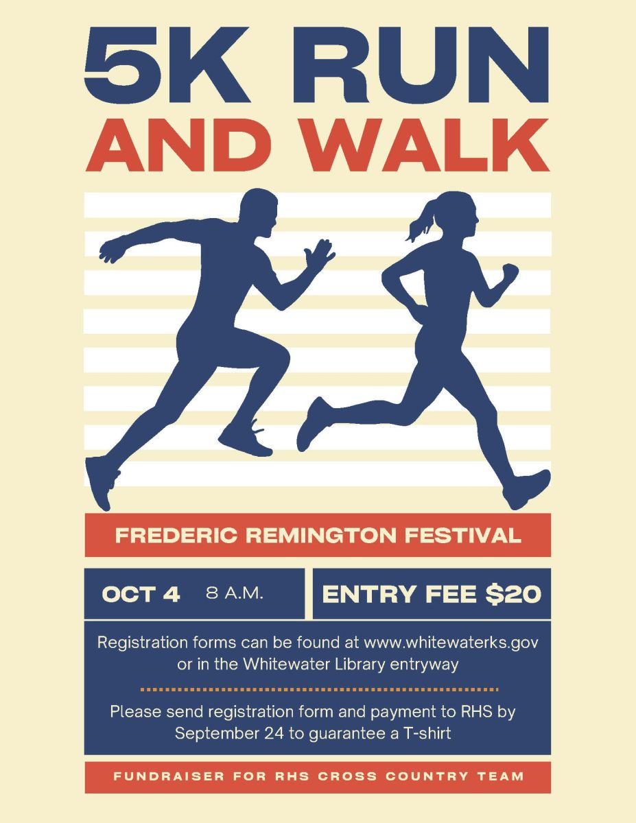 Poster for Fred Fest 5K, $20 entry fee