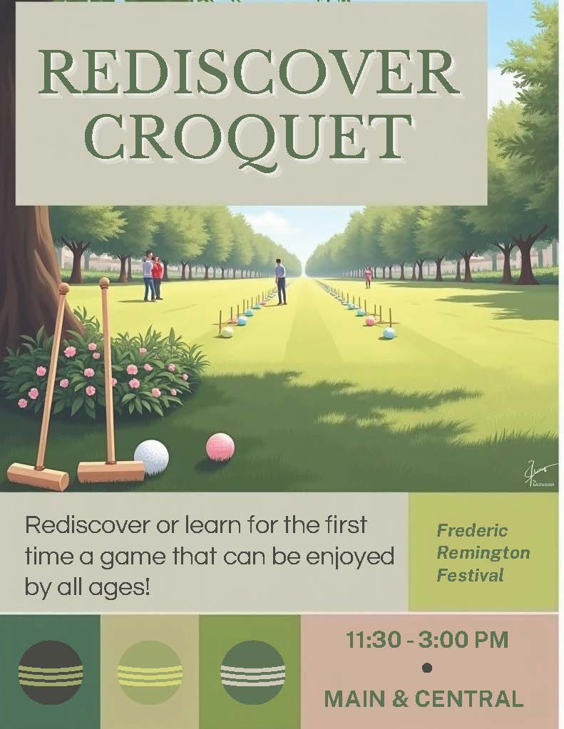 Rediscover Croquet at Fred Fest 11:30-3PM, Oct. 4, Central and Main