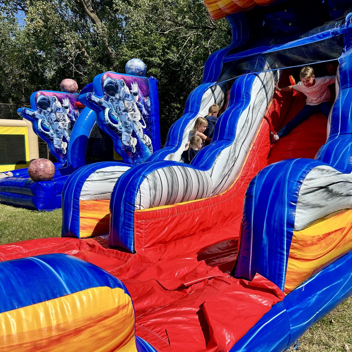 bouncy games and slides for children