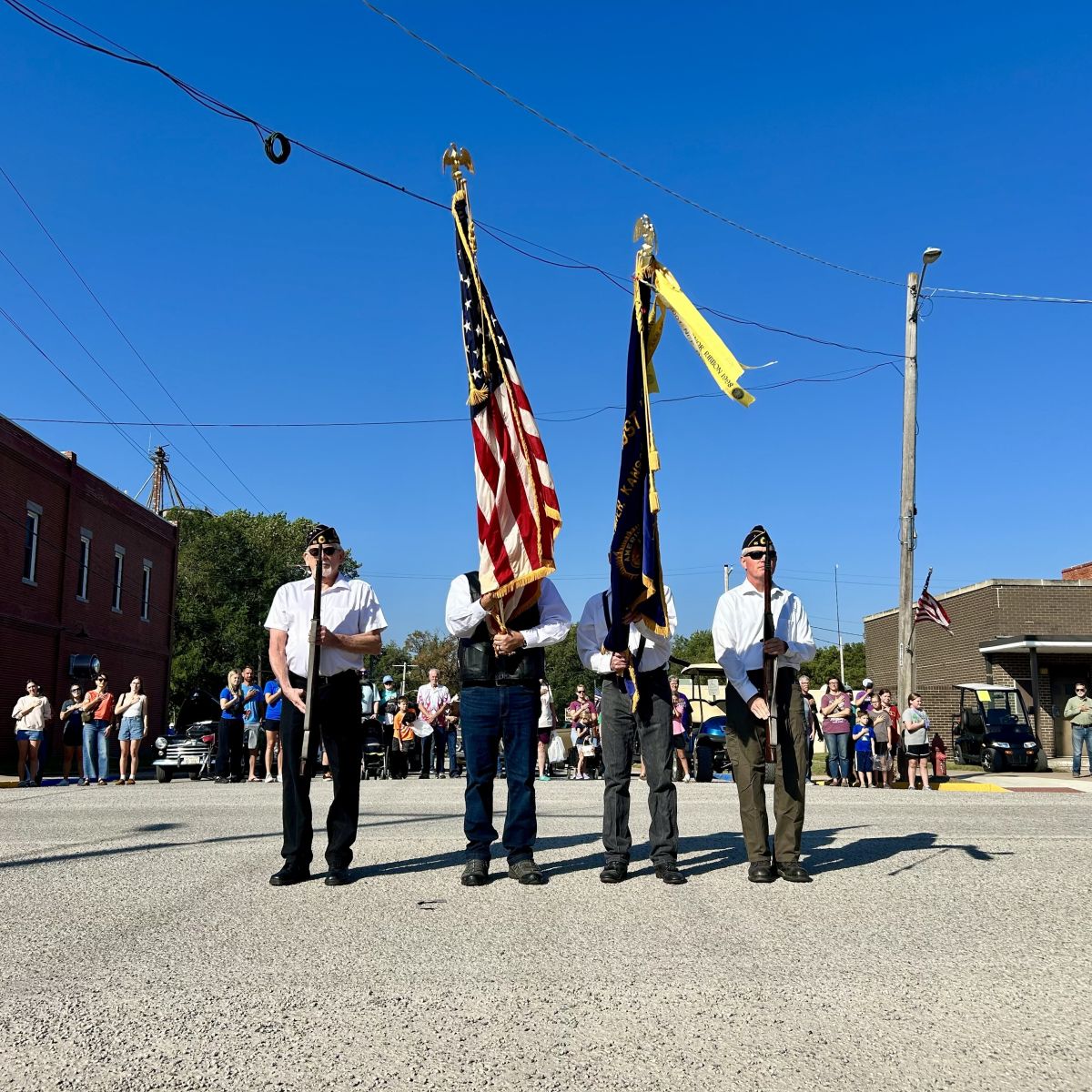 American Legion presenting the flags for the beginning of the parade
