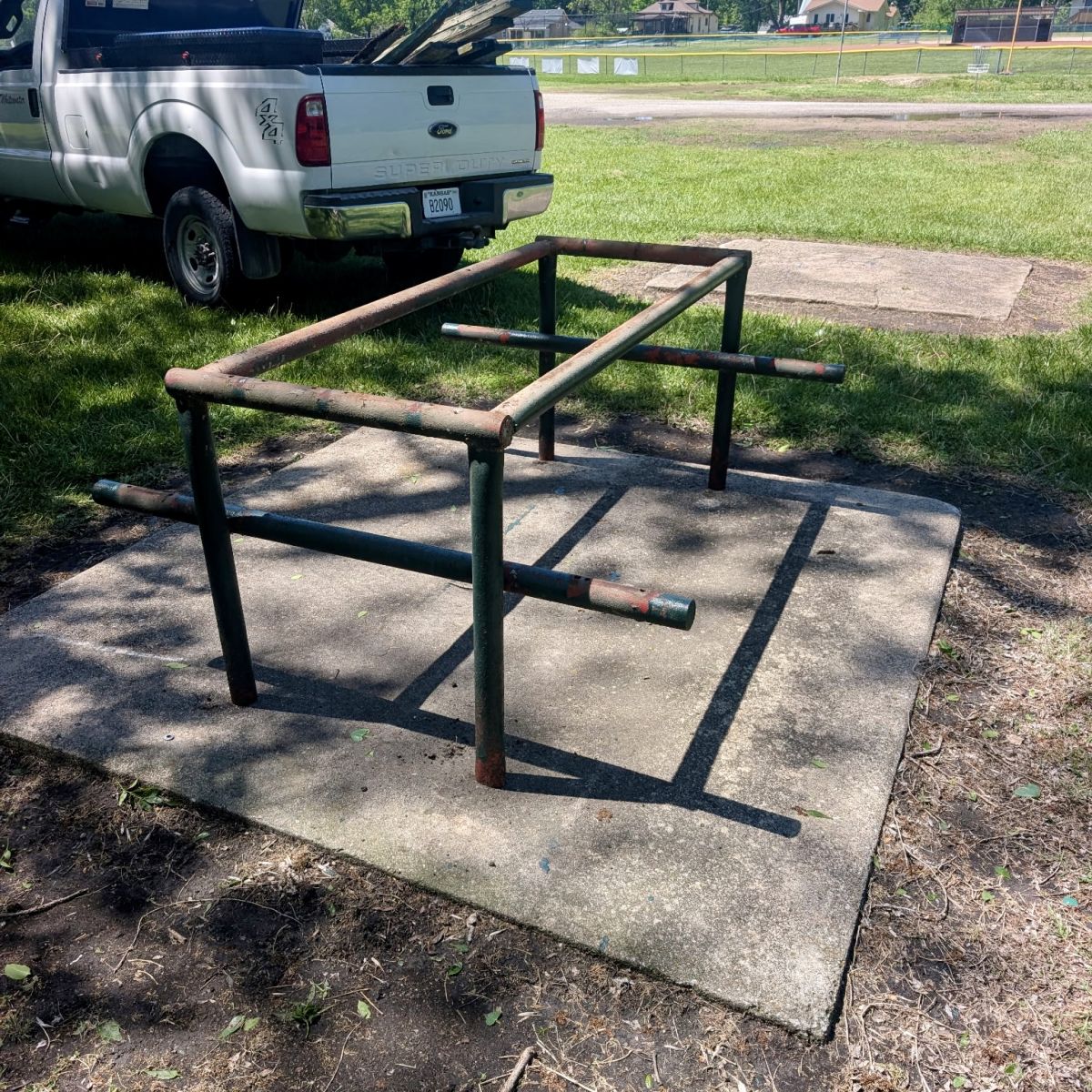 metal base for picnic table corrections