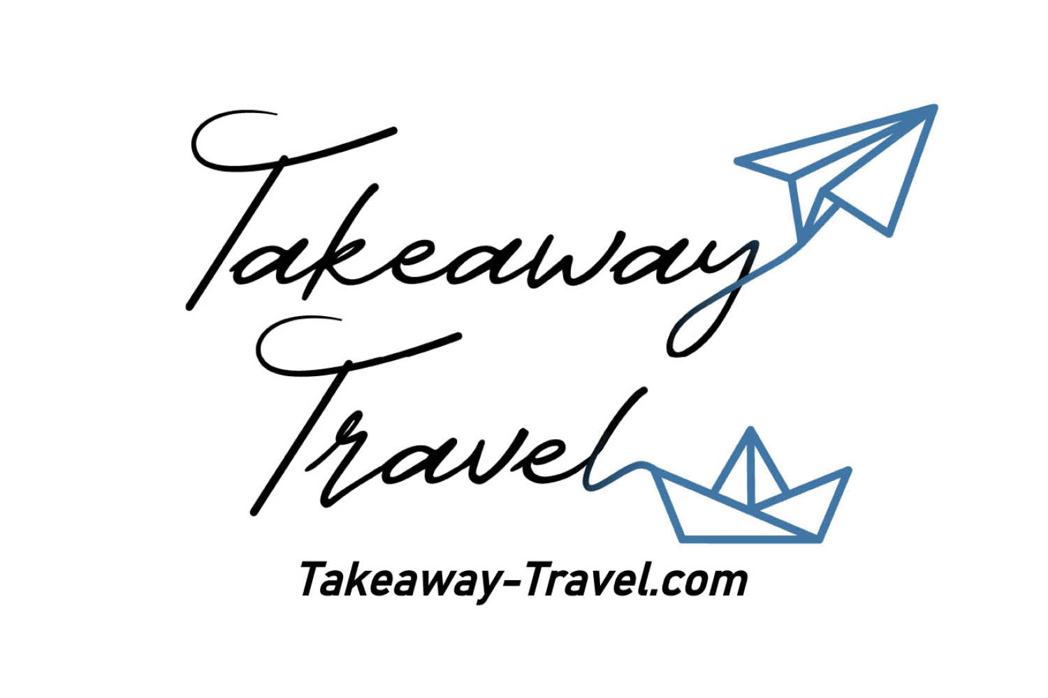 paper airplanes text reading Takeaway Travel